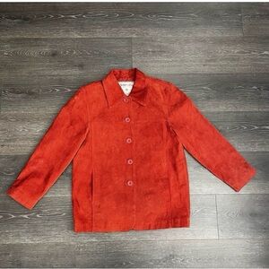 Vintage St. John's Bay Red Suede Jacket